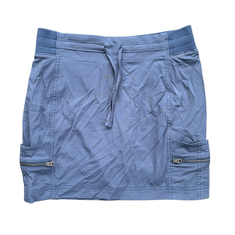 Athleta Trekkie Skort Womens 2 Blue Excellent Hiking Athletic Cargo Mini Skirt